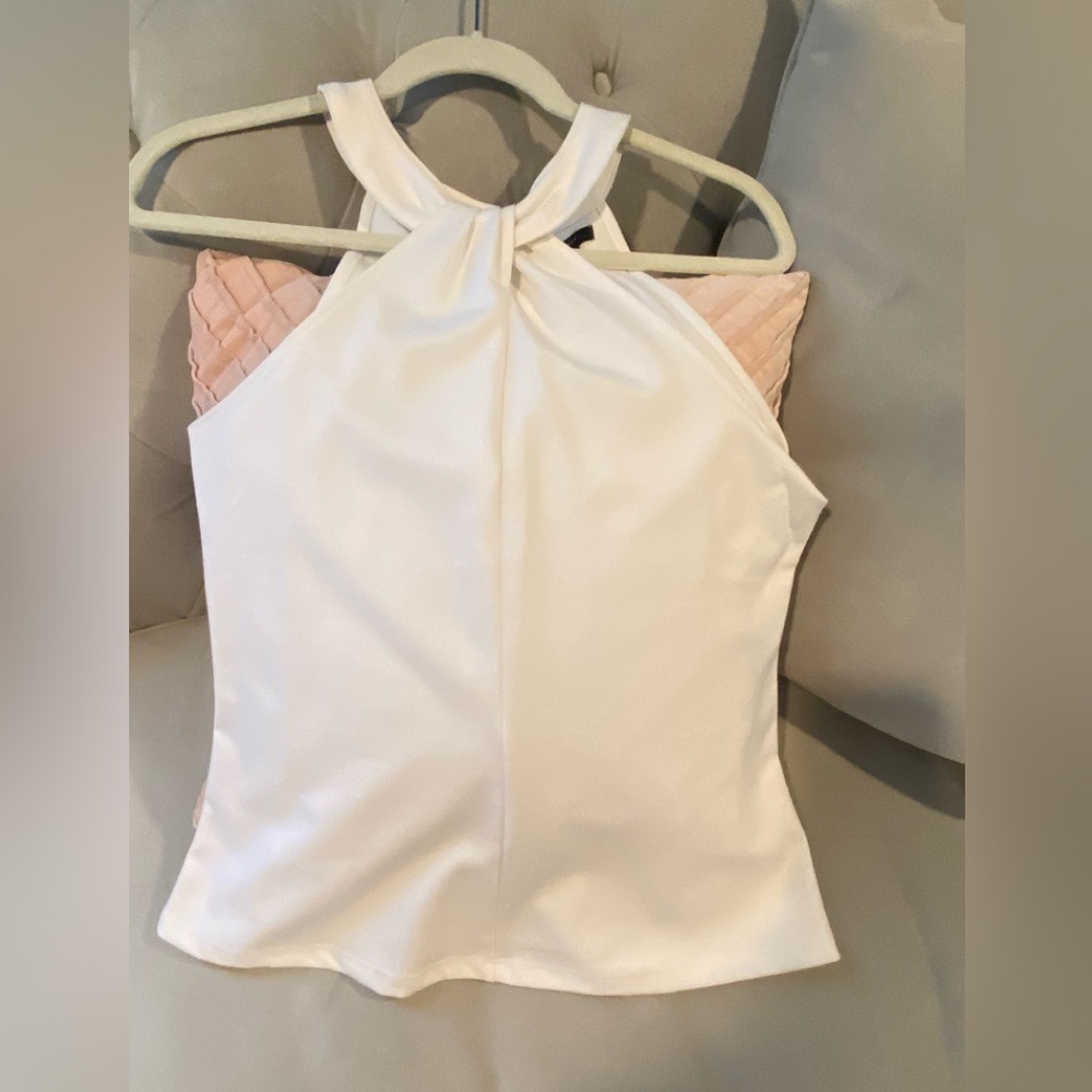 White Halter Neck Tank Top - Women's Sleeveless Top